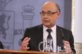 El Ministro Cristóbal Montoro durante su comparecencia, el viernes 20 de julio.